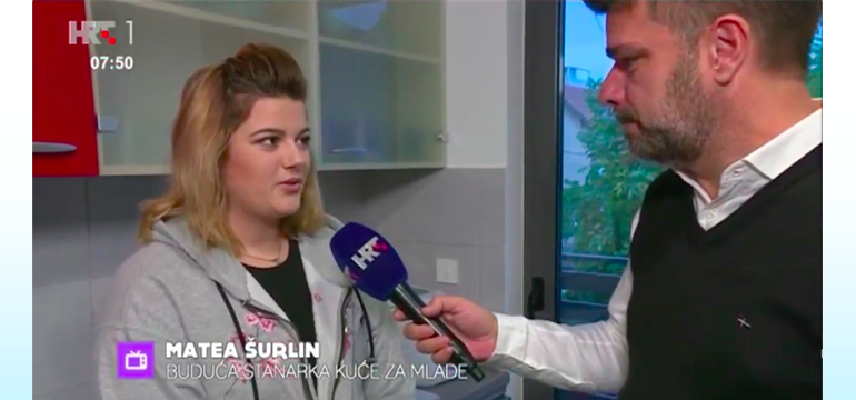 Slika: Najava otvorenja Kuće za mlade na Hrvatskoj radioteleviziji