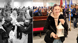 Slika: SVJETLO IZ BETLEHEMA U CARITASOVOJ KUĆI NA TREŠNJEVCI