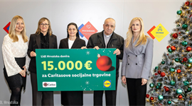 Slika: Lidl HRVATSKA uručio blagdanske donacije u vrijednosti 45.000 eura - Donacije su usmjerene Caritasovim socijalnim trgovinama i bankama hrane