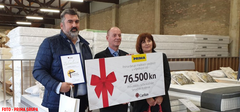 Slika: DONACIJA PRIMA GRUPE PRIHVATILIŠTU ZA BESKUĆNIKE