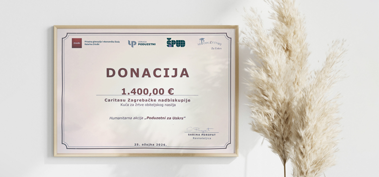 Slika: PODUZETNI ZA USKRS DONACIJOM SU OSIGURALI SREDSTVA ZA NABAVU ŠTEDNJAKA U CARITASOVOJ KUĆI ZA ŽRTVE OBITELJSKOG NASILJA