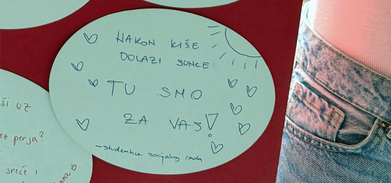 Slika: STUDENTI SOCIJALNOGA RADA UČVRŠĆUJU PRIJATELJSTVO S MALIM VUGROVČANIMA
